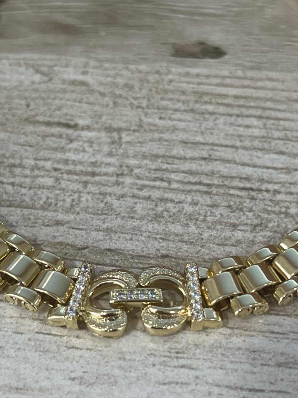 14k Bracelet with Crystal Accents - Elegant Women's Jewelry inspired in Versace